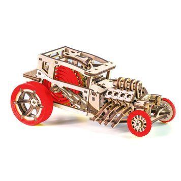 Дерев'яний конструктор "Hot Rod" Time for Machine T4M380303 Червоний T4M380303R фото